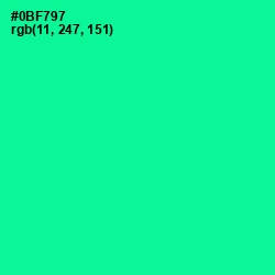 #0BF797 - Caribbean Green Color Image