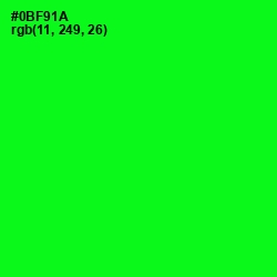 #0BF91A - Green Color Image