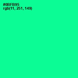 #0BFB95 - Caribbean Green Color Image