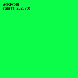 #0BFC49 - Malachite Color Image