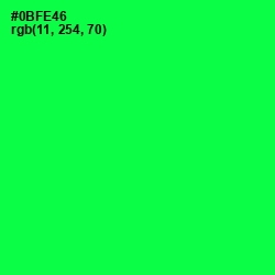 #0BFE46 - Malachite Color Image