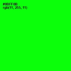 #0BFF0B - Green Color Image