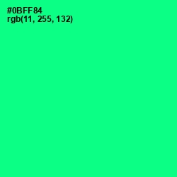 #0BFF84 - Caribbean Green Color Image