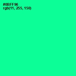 #0BFF96 - Caribbean Green Color Image