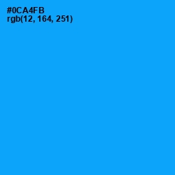 #0CA4FB - Dodger Blue Color Image