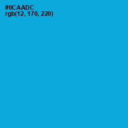 #0CAADC - Cerulean Color Image