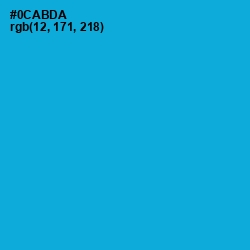 #0CABDA - Cerulean Color Image