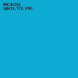 #0CACD2 - Cerulean Color Image