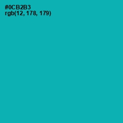 #0CB2B3 - Eastern Blue Color Image