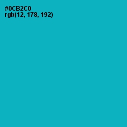 #0CB2C0 - Cerulean Color Image