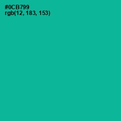 #0CB799 - Persian Green Color Image