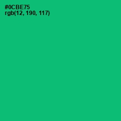 #0CBE75 - Jade Color Image