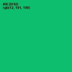 #0CBF6D - Jade Color Image