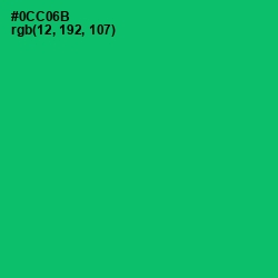 #0CC06B - Malachite Color Image