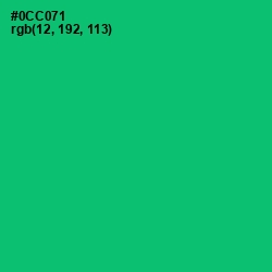 #0CC071 - Malachite Color Image