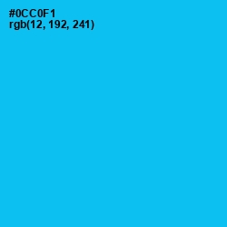 #0CC0F1 - Robin's Egg Blue Color Image