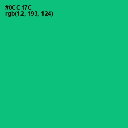 #0CC17C - Malachite Color Image