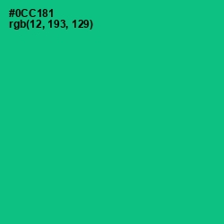 #0CC181 - Caribbean Green Color Image