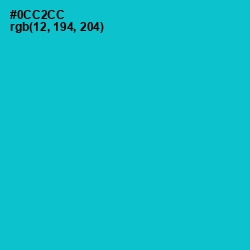 #0CC2CC - Robin's Egg Blue Color Image