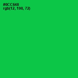 #0CC648 - Malachite Color Image