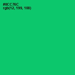 #0CC76C - Malachite Color Image