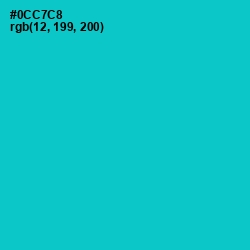 #0CC7C8 - Robin's Egg Blue Color Image