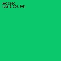 #0CC86C - Malachite Color Image