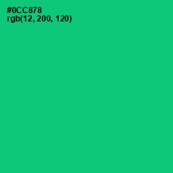 #0CC878 - Malachite Color Image