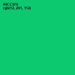 #0CC970 - Malachite Color Image