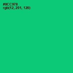 #0CC978 - Malachite Color Image