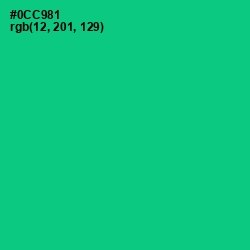 #0CC981 - Caribbean Green Color Image