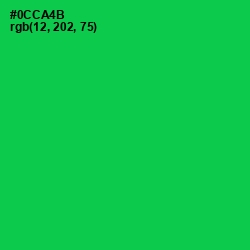 #0CCA4B - Malachite Color Image