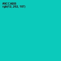 #0CCABB - Caribbean Green Color Image