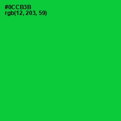 #0CCB3B - Green Color Image