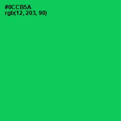 #0CCB5A - Malachite Color Image