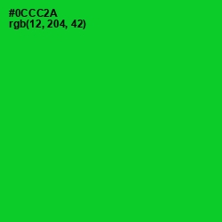 #0CCC2A - Green Color Image