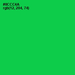 #0CCC4A - Malachite Color Image