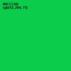 #0CCC4B - Malachite Color Image