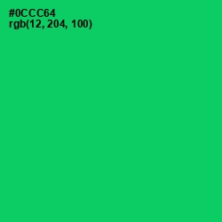 #0CCC64 - Malachite Color Image