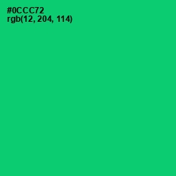 #0CCC72 - Malachite Color Image