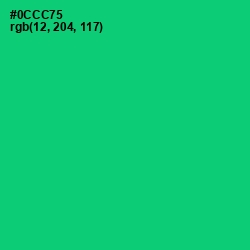 #0CCC75 - Malachite Color Image