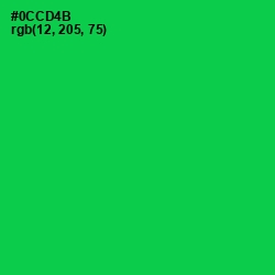 #0CCD4B - Malachite Color Image