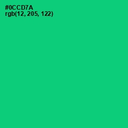 #0CCD7A - Malachite Color Image