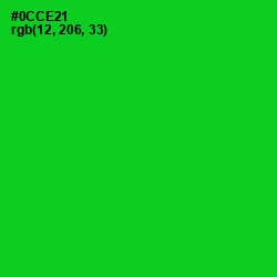 #0CCE21 - Green Color Image