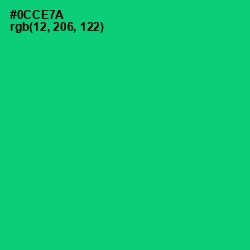 #0CCE7A - Malachite Color Image