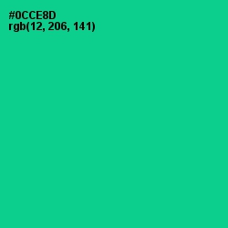 #0CCE8D - Caribbean Green Color Image