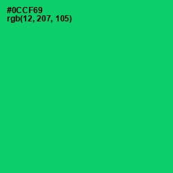 #0CCF69 - Malachite Color Image