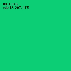 #0CCF75 - Malachite Color Image