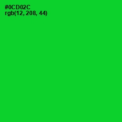 #0CD02C - Green Color Image