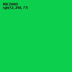 #0CD04D - Malachite Color Image